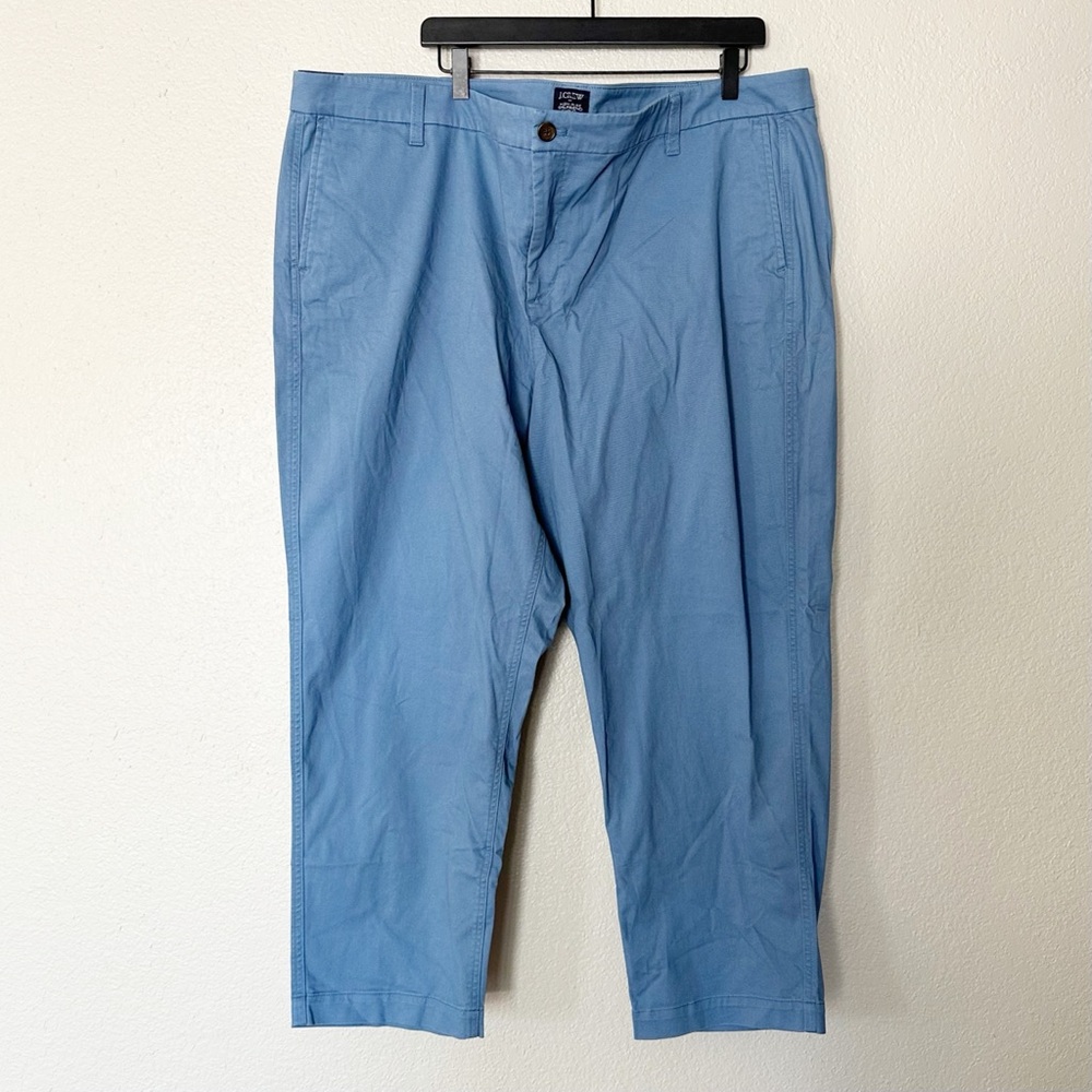 J. Crew Factory Pants Womens High-rise Girlfriend Chino Icelandic Blue Sz 22 NEW